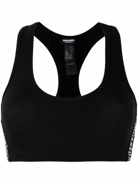 Dsquared2 side logo-print sports bra