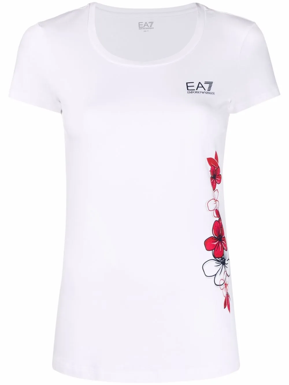 Ea7 Emporio Armani футболка с короткими рукавами и цветочным принтом Ea7 Emporio Armani футболка с короткими рукавами и цветочным принтом