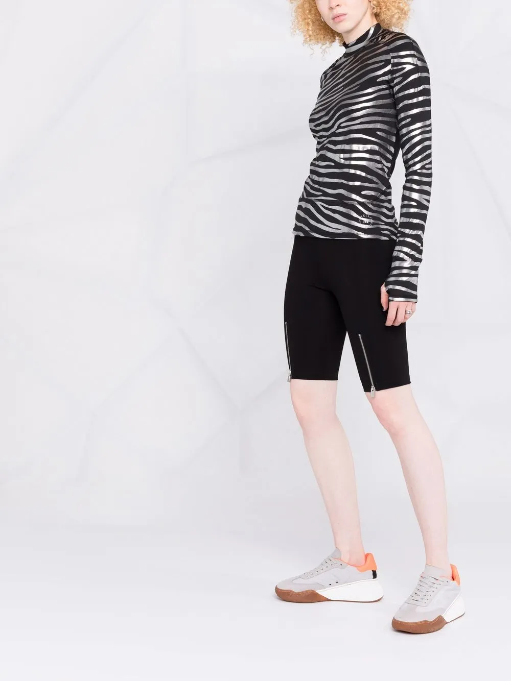 фото Adidas by stella mccartney топ с зебровым принтом