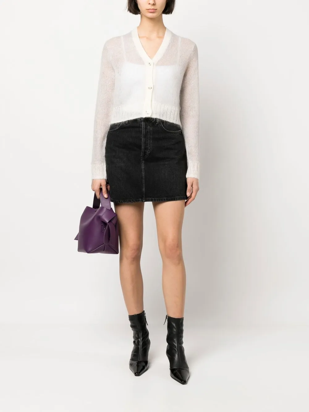 Acne Studios Denim mini-rok - Zwart