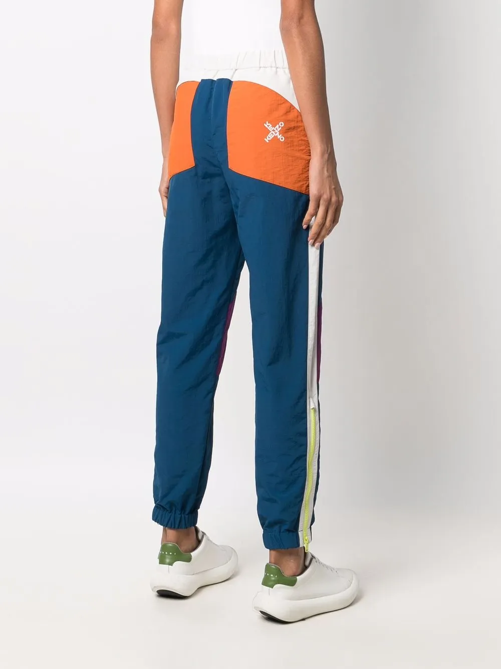фото Kenzo спортивные брюки в стиле колор-блок с логотипом