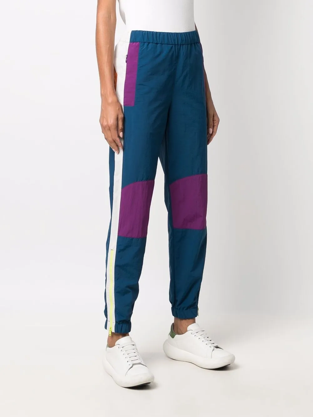 фото Kenzo спортивные брюки в стиле колор-блок с логотипом