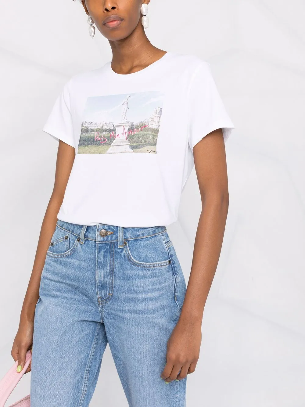 Maje photograph-print Organic Cotton T-shirt - Farfetch