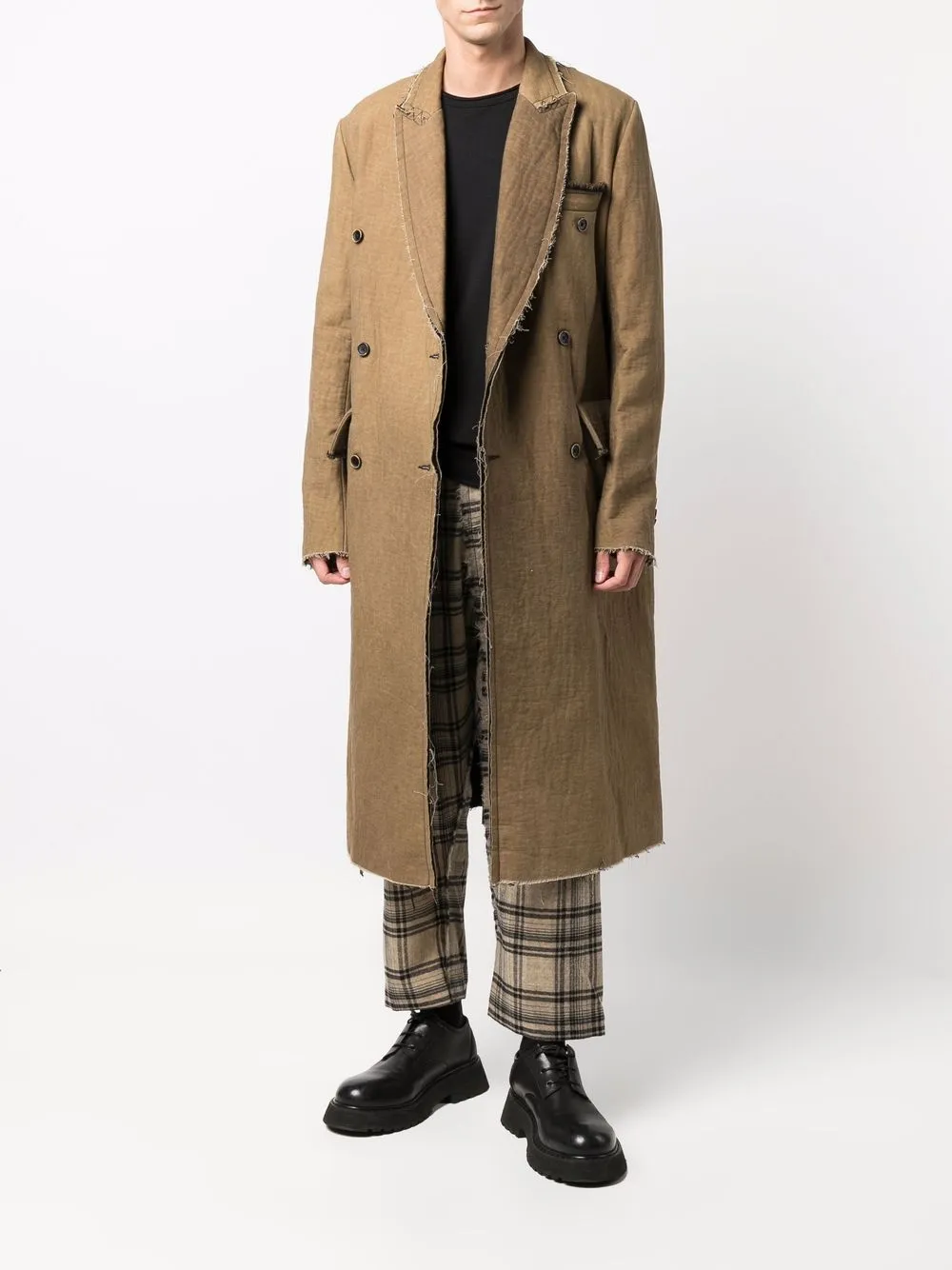 Uma Wang double breasted mid length Coat Farfetch