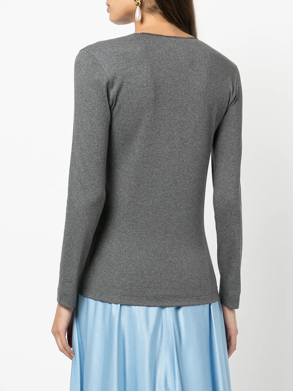 фото Brunello cucinelli трикотажный топ с v-образным вырезом