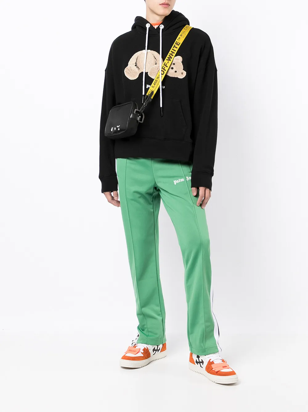  Palm Angels Hoodie Mit Teddy Motiv   Schwarz 