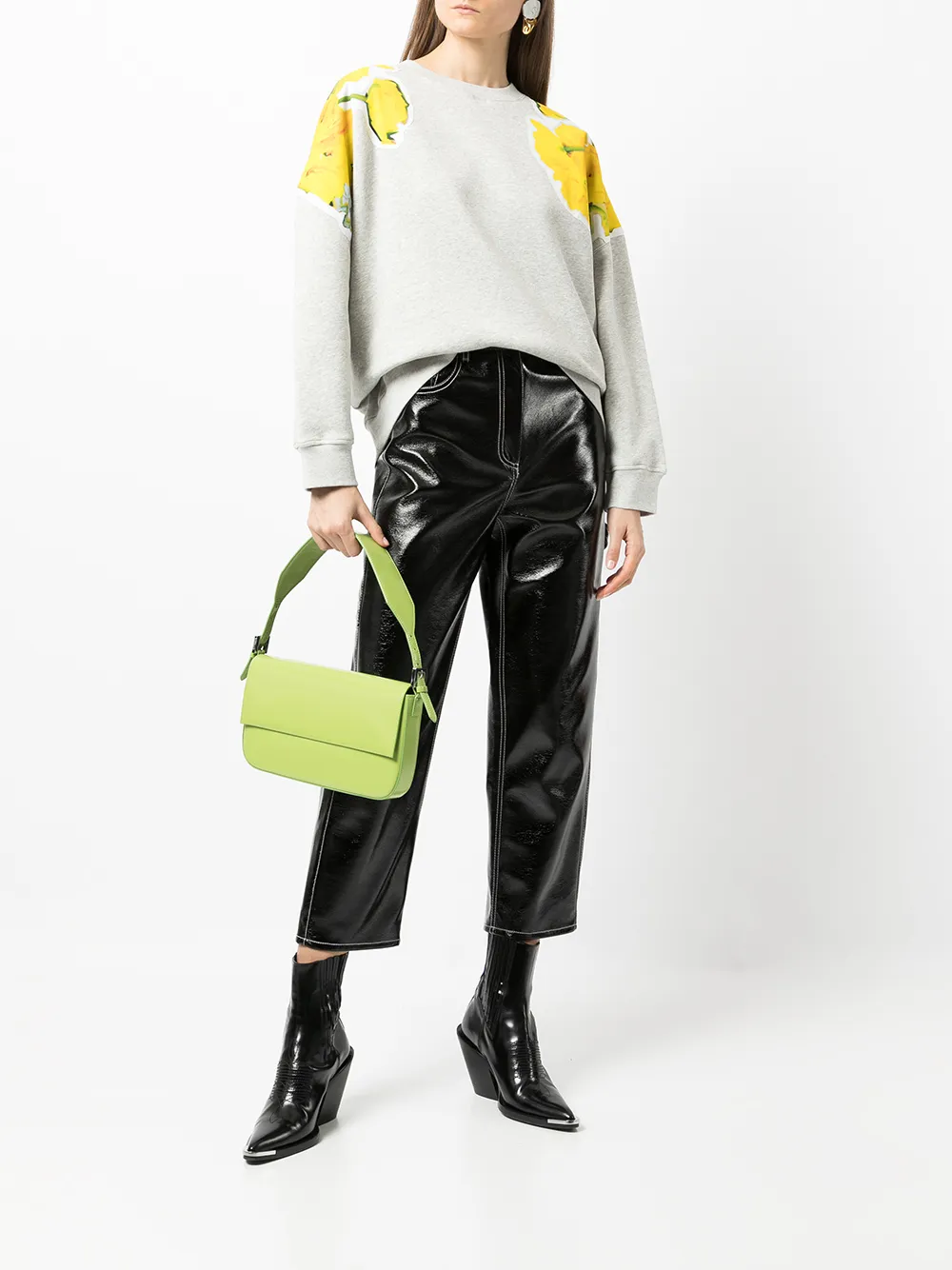 фото Msgm толстовка с цветочным принтом