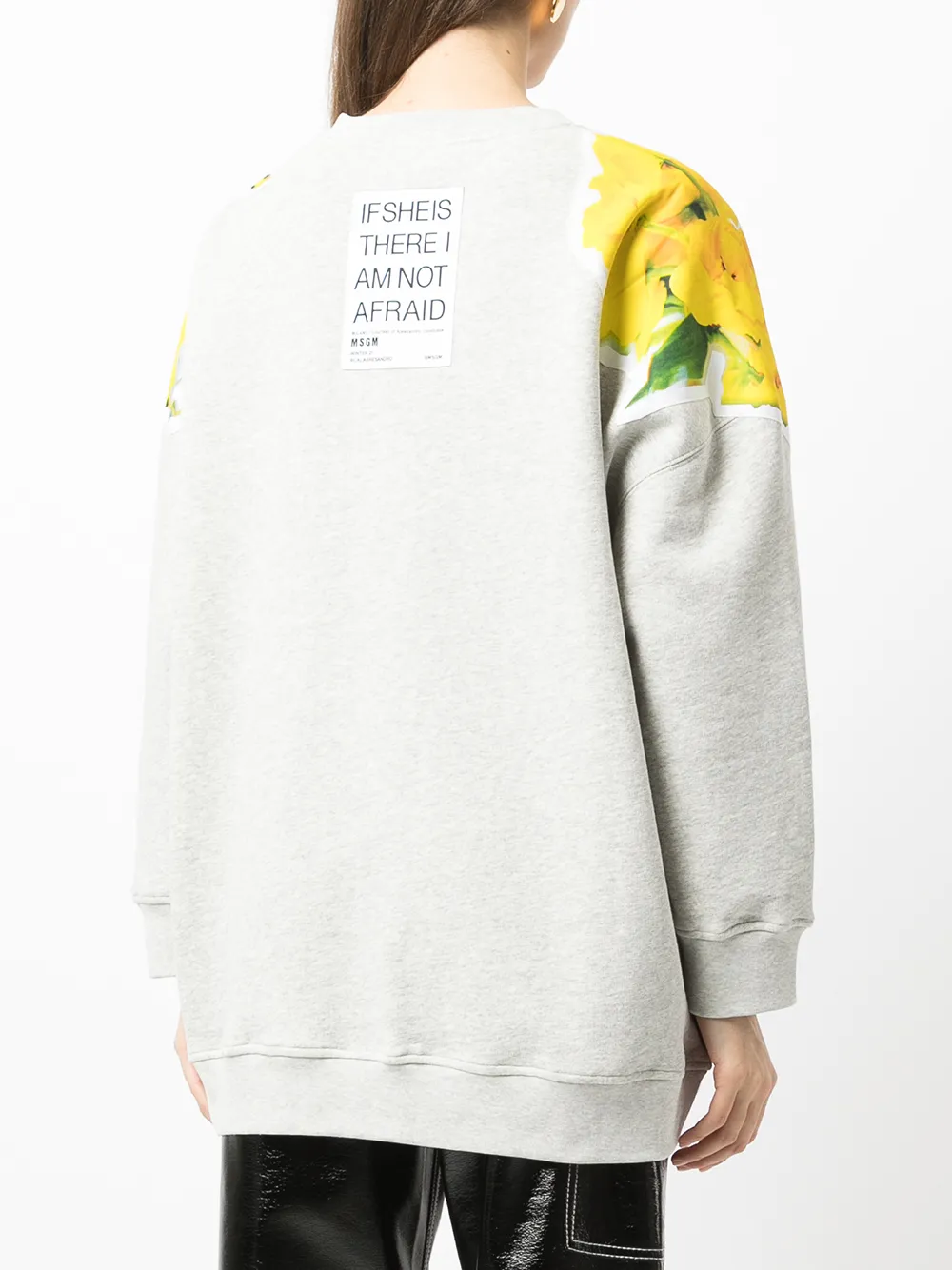 фото Msgm толстовка с цветочным принтом