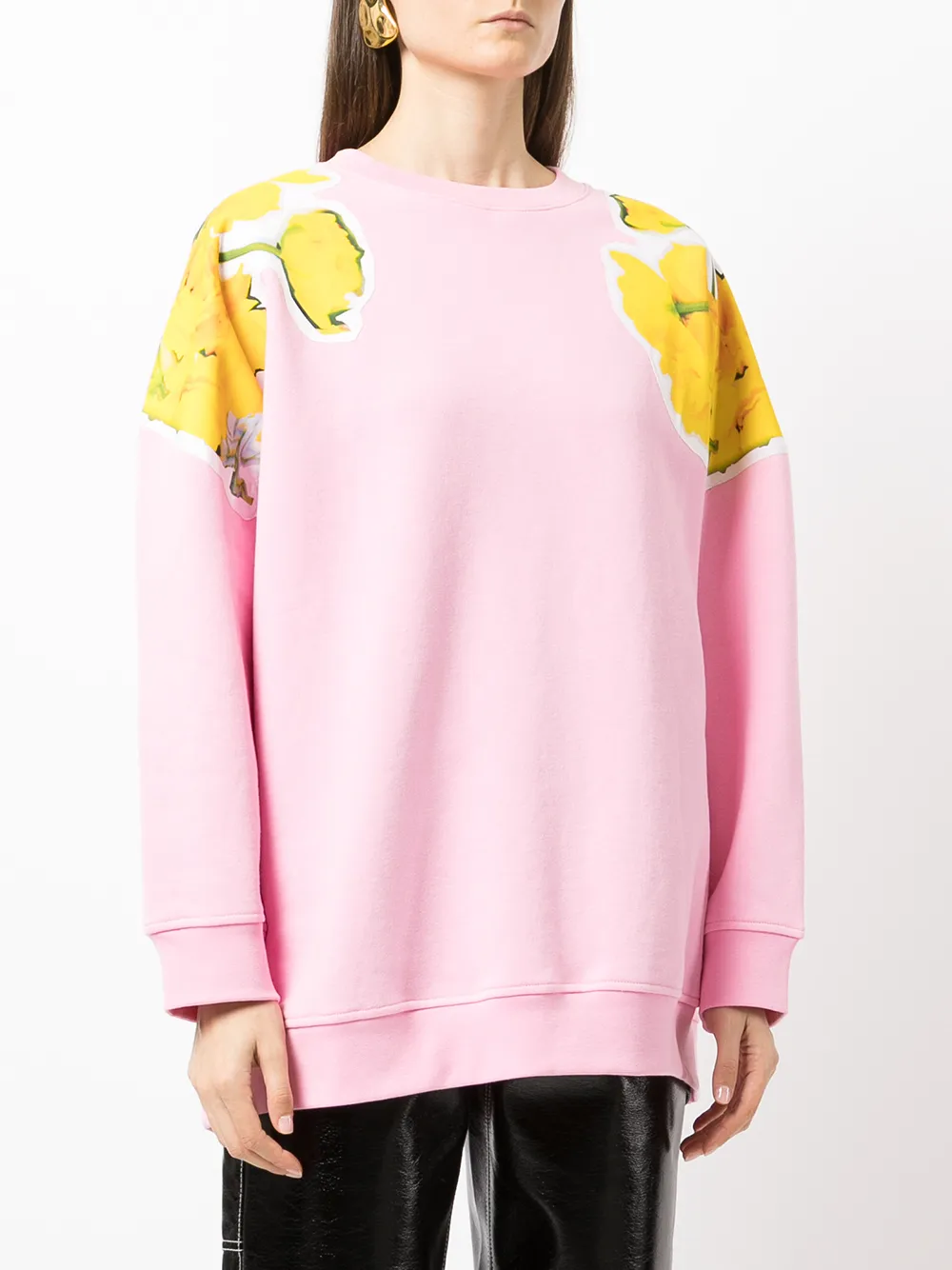 фото Msgm толстовка с цветочным принтом