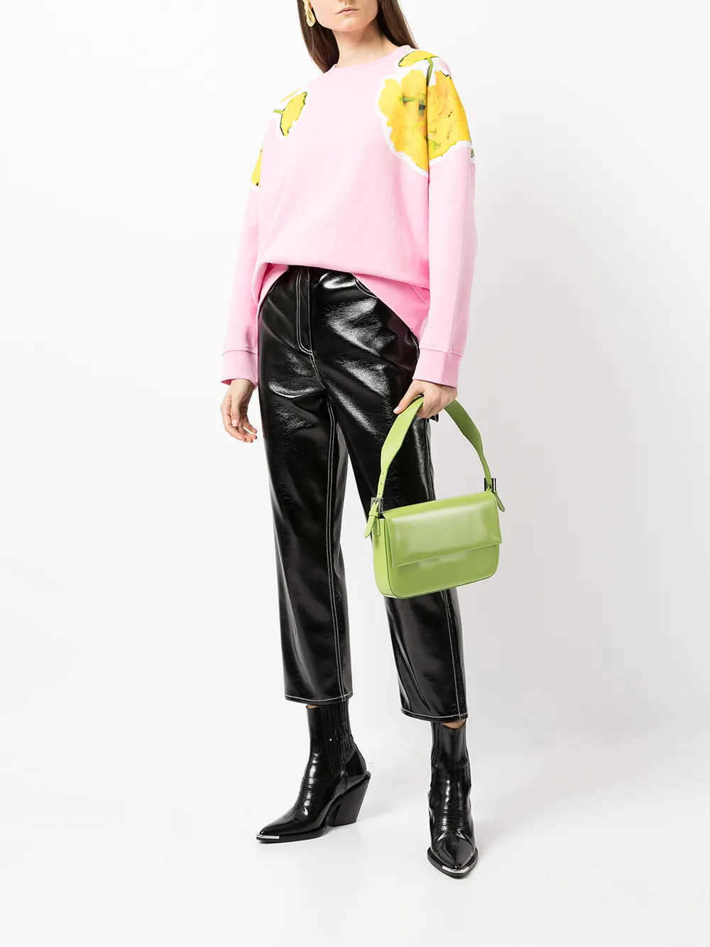 фото Msgm толстовка с цветочным принтом
