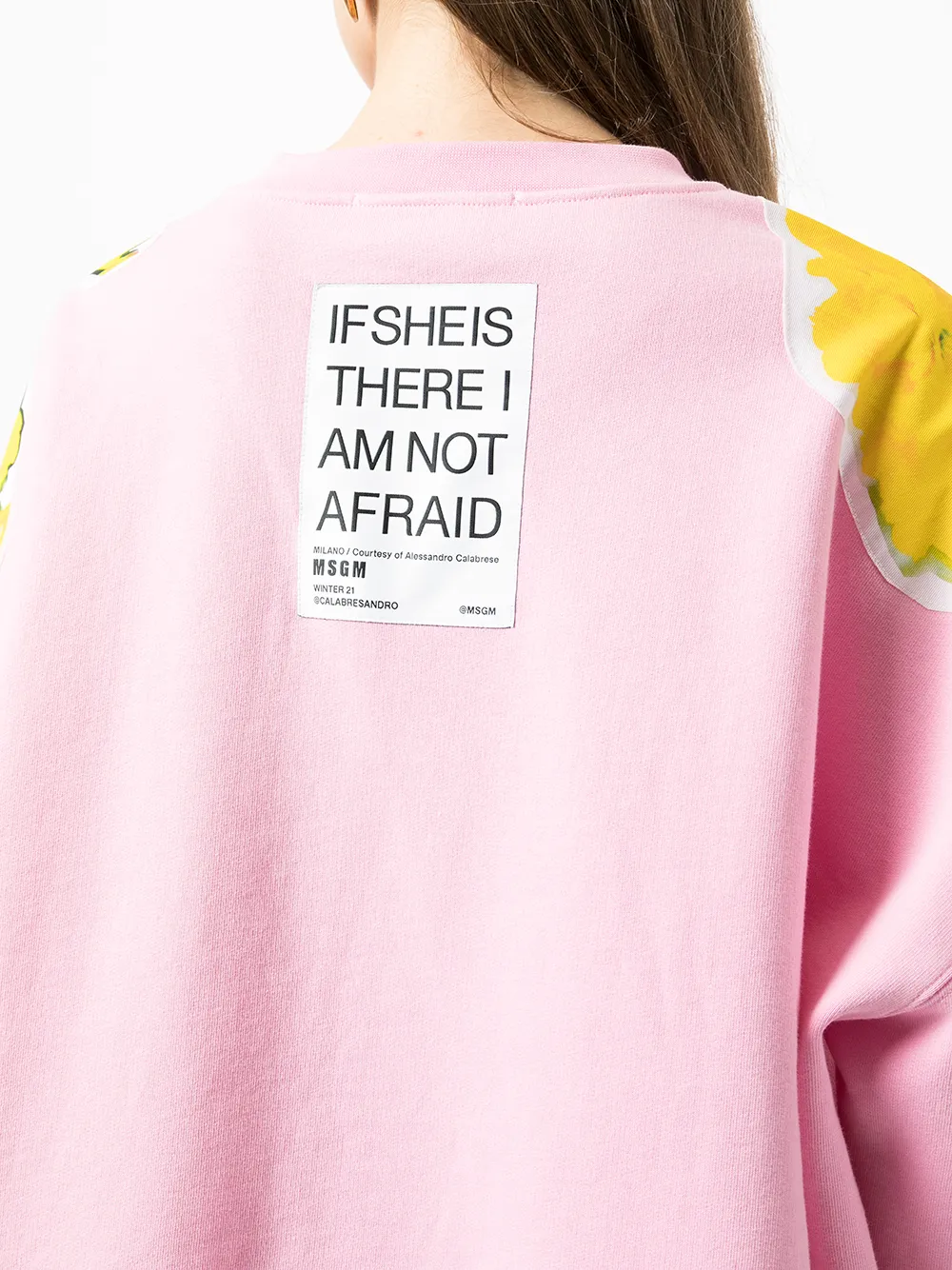 фото Msgm толстовка с цветочным принтом