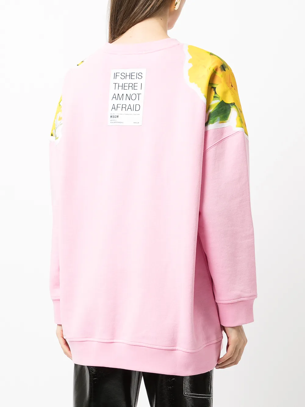 фото Msgm толстовка с цветочным принтом