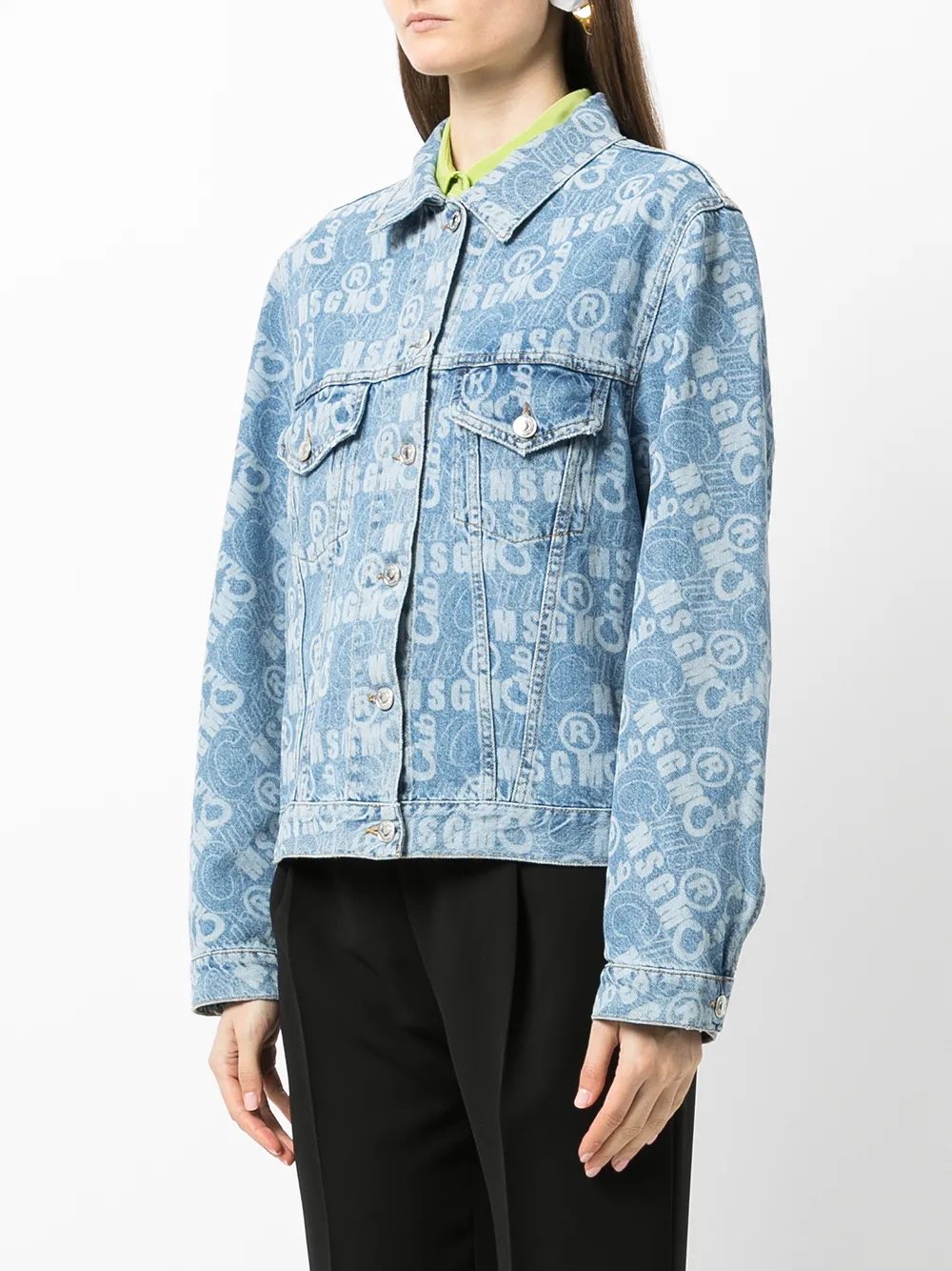фото Msgm джинсовая куртка с логотипом