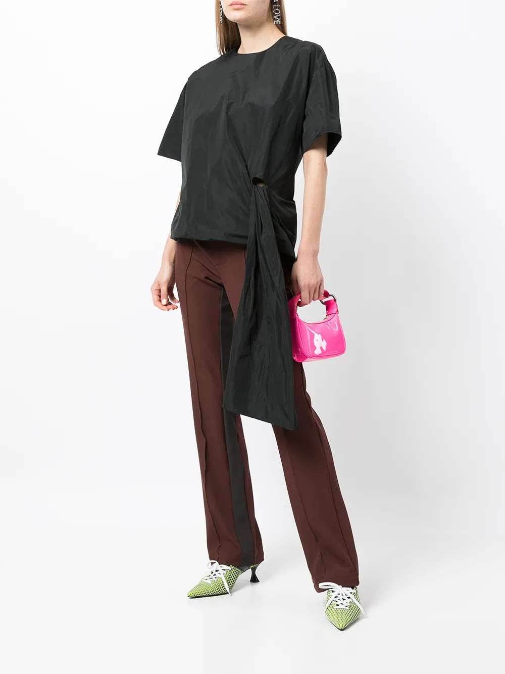 фото Msgm футболка асимметричного кроя