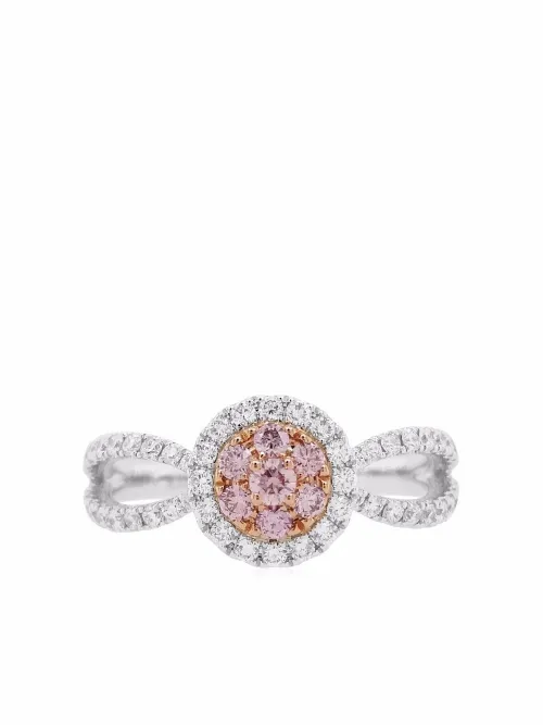 Bague en or blanc 18ct sertie de diamants Argyle Pink - HYT Jewelry - Modalova