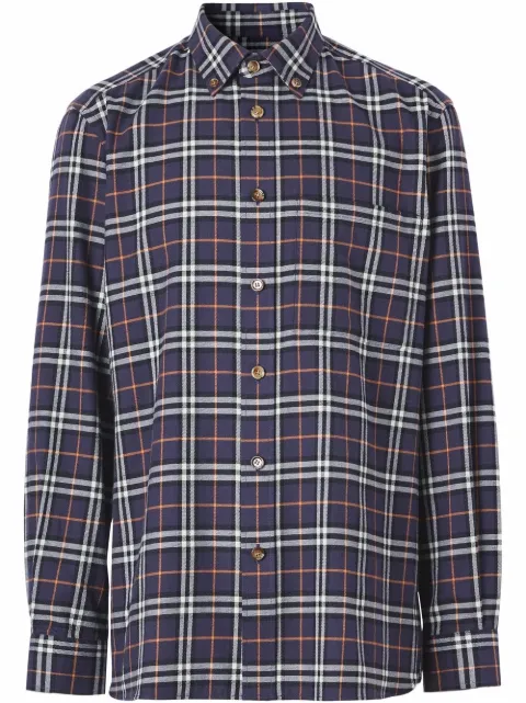 burberry checked shirt