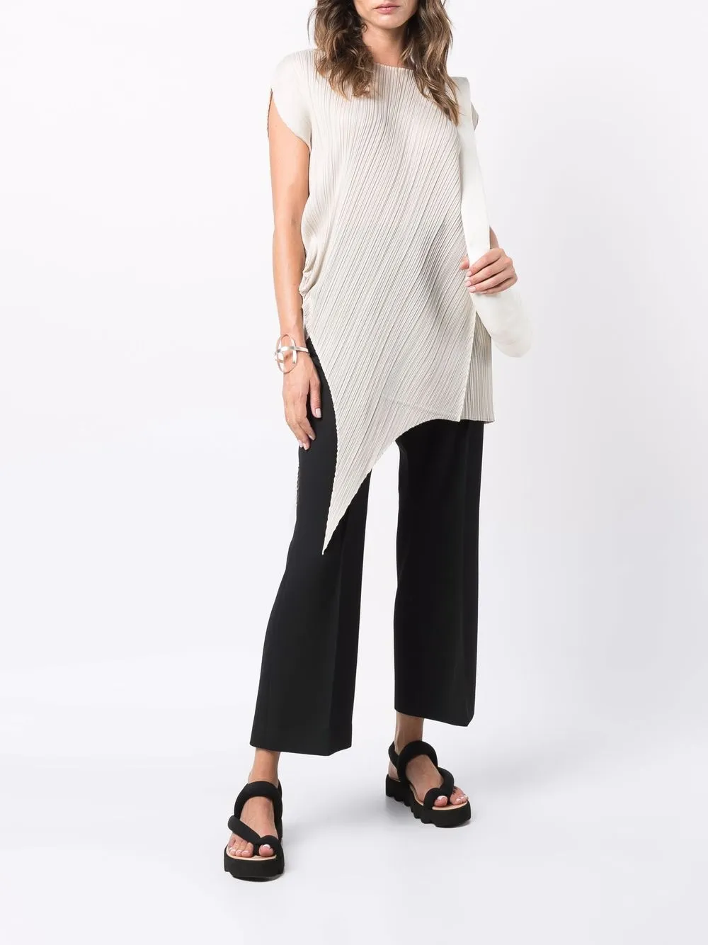 фото Pleats please issey miyake топ асимметричного кроя с плиссировкой