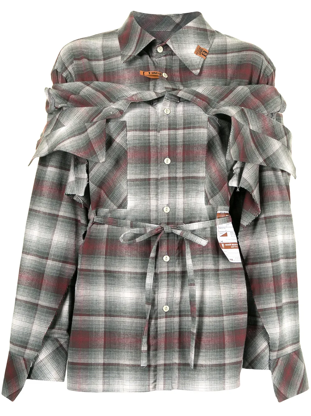 

Maison Mihara Yasuhiro camisa a cuadros - Multicolor