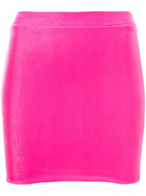 Hot pink 2025 velvet pencil skirt