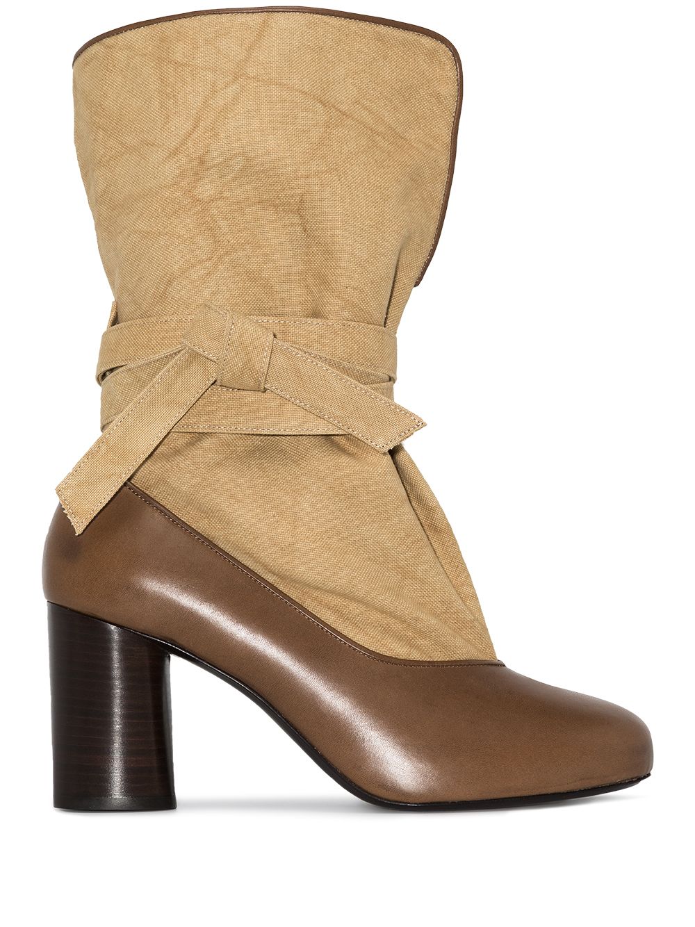 Lemaire Sue two-tone 100mm boots - Neutrals