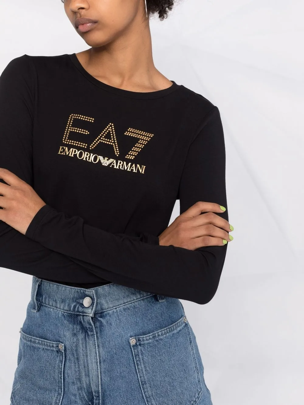 фото Ea7 emporio armani футболка с круглым вырезом и логотипом