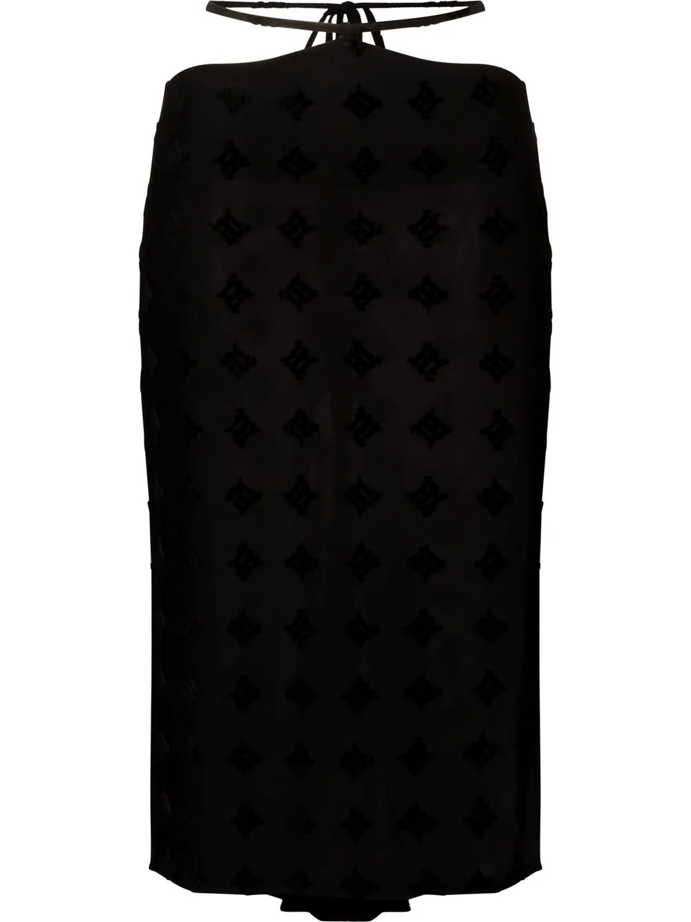 Misbhv Cut-out Pencil Skirt In Black