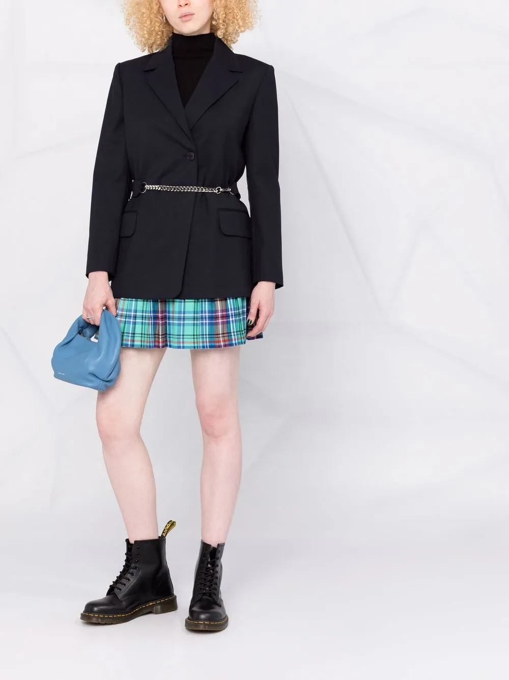 Maje Blazer met enkele rij knopen - Blauw