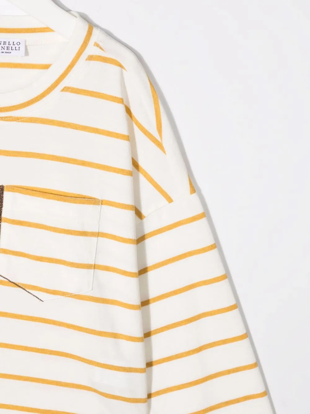 фото Brunello cucinelli kids полосатая футболка