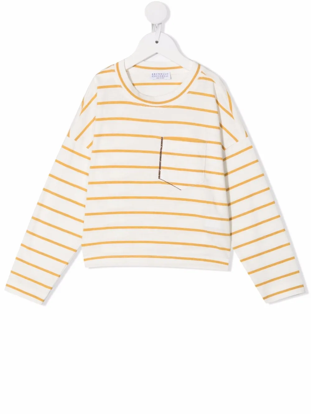 фото Brunello cucinelli kids полосатая футболка