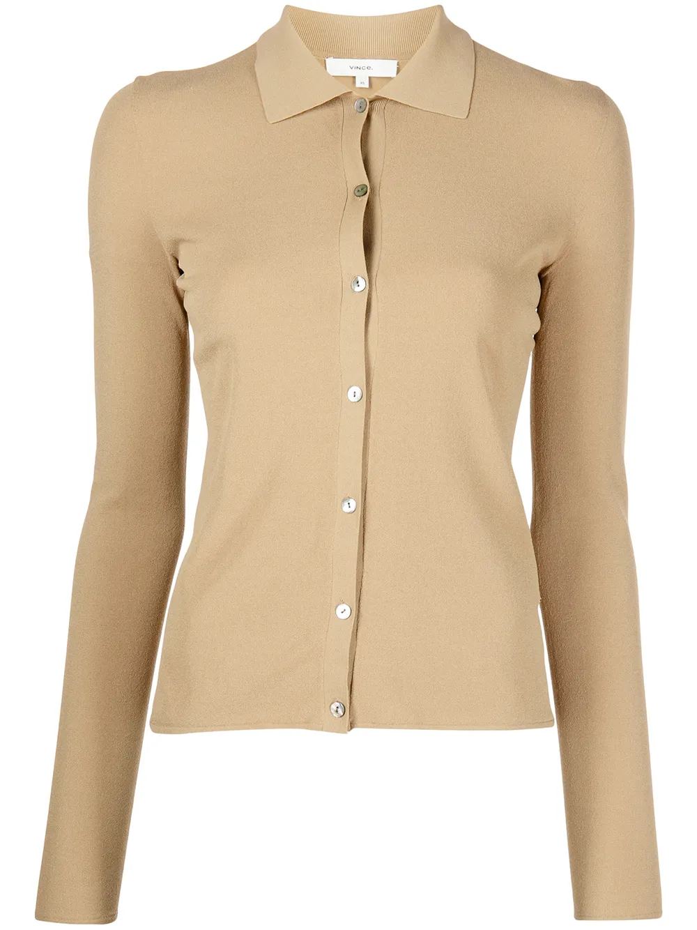 

Vince playera tipo polo tejida - Marrón