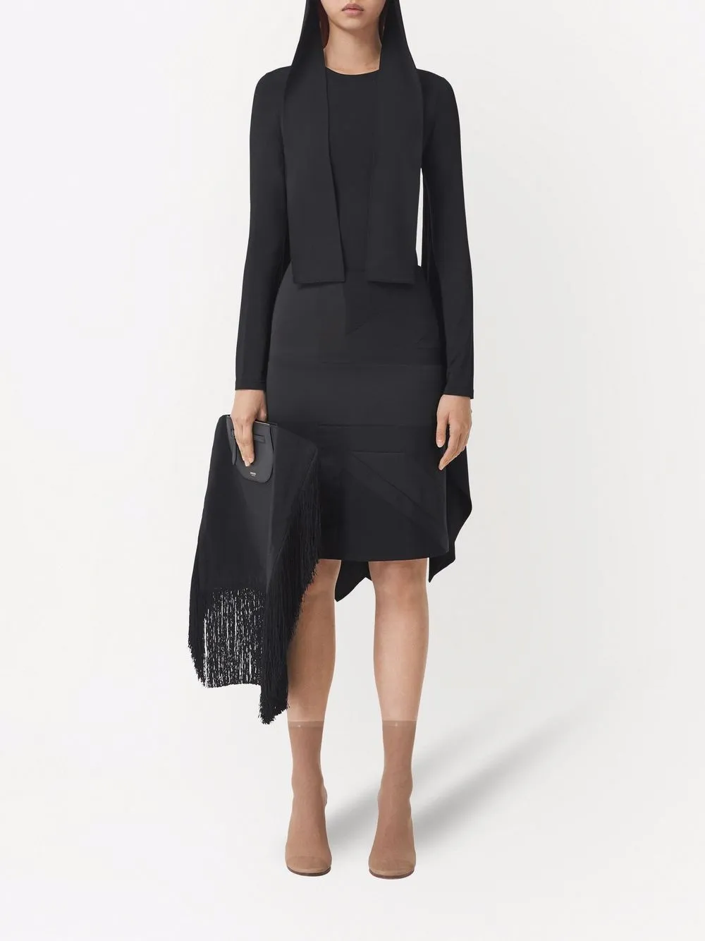 Burberry Gedrapeerde rok - Zwart