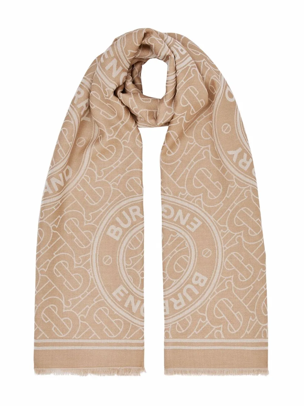 фото Burberry кашемировый шарф с монограммой
