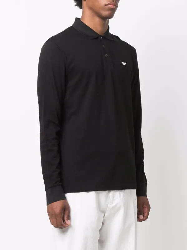 Emporio armani long sleeve polo shirt discount