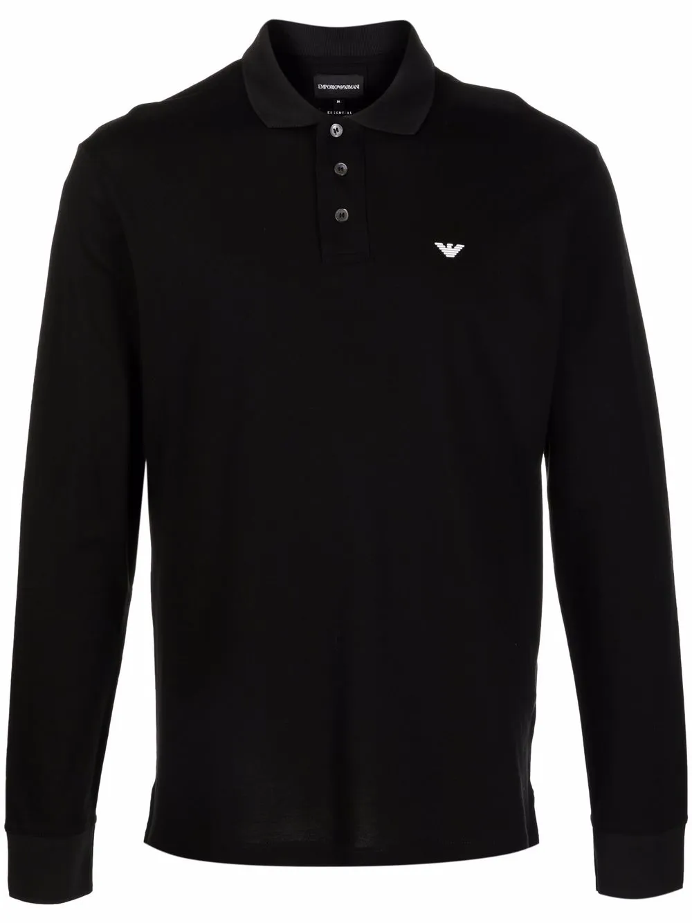 Emporio Armani Poloshirt met geborduurd logo Zwart