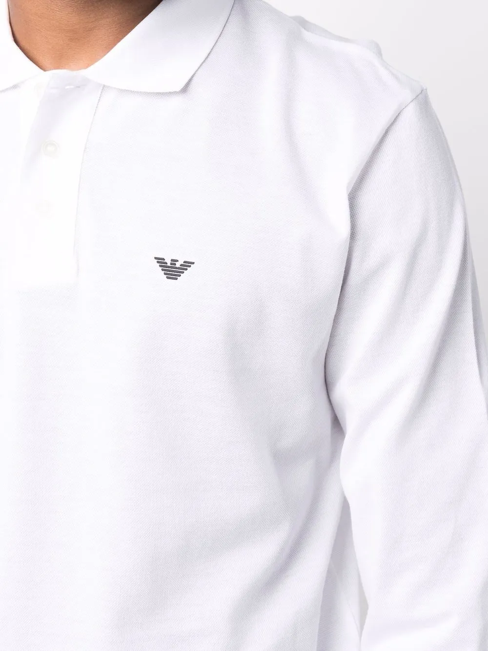 фото Emporio armani рубашка поло с длинными рукавами и логотипом