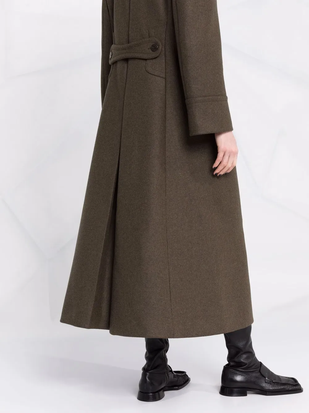 фото Alberta ferretti длинное пальто из смесовой шерсти