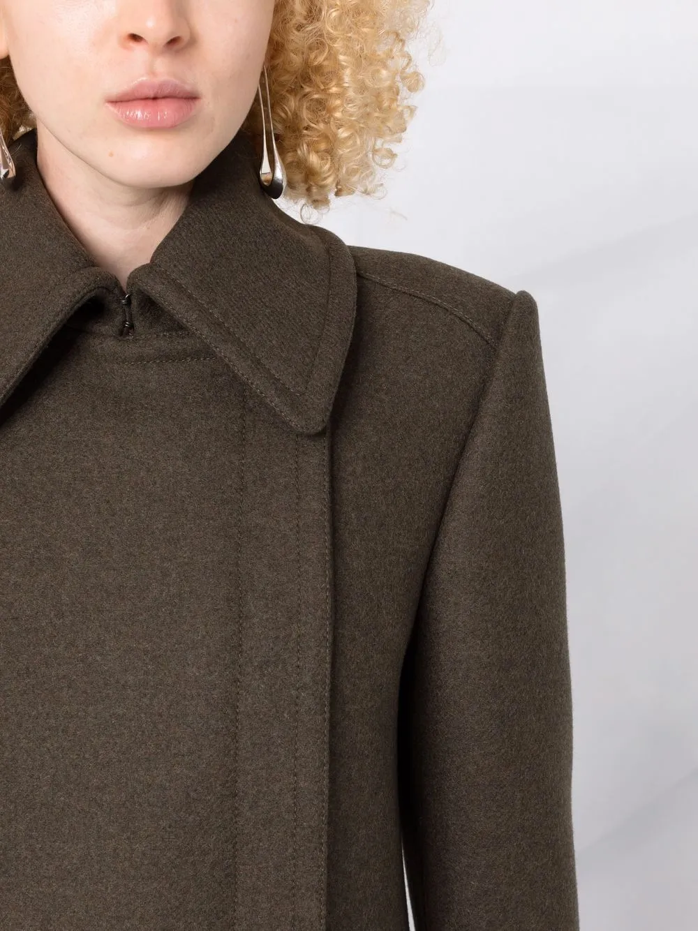 фото Alberta ferretti длинное пальто из смесовой шерсти