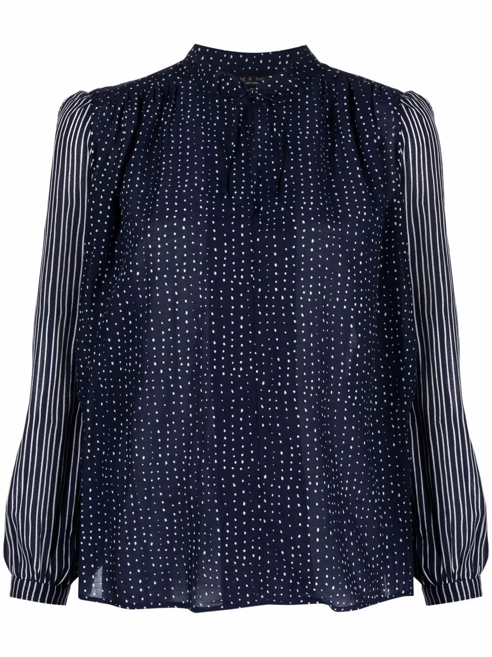 

rag & bone Carly geometric-print blouse - Blue