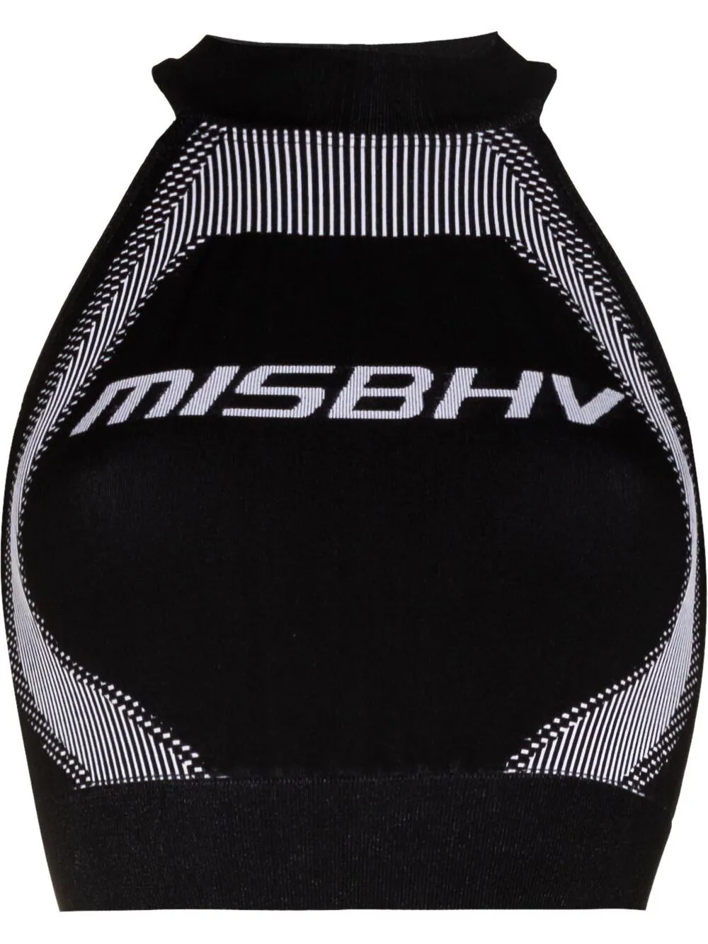 

MISBHV logo-print halterneck performance top - Black