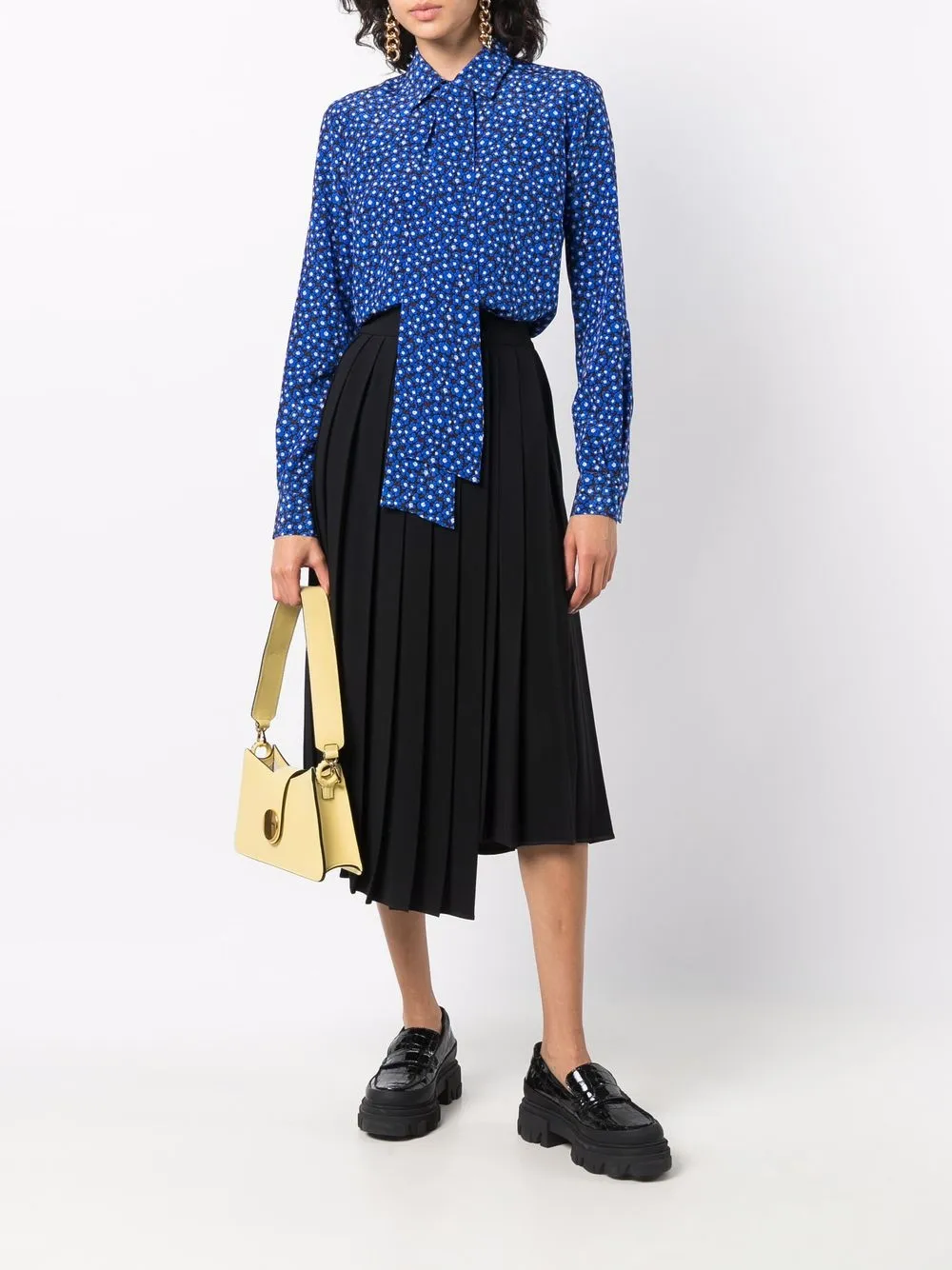 P.A.R.O.S.H. Blouse met bloemenprint - Blauw