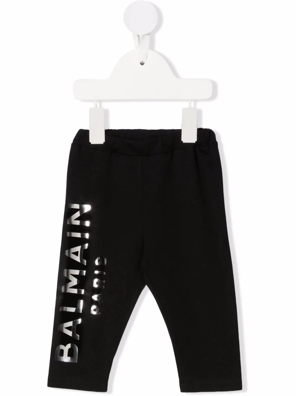 Balmain Kids pants con logo estampado - Negro