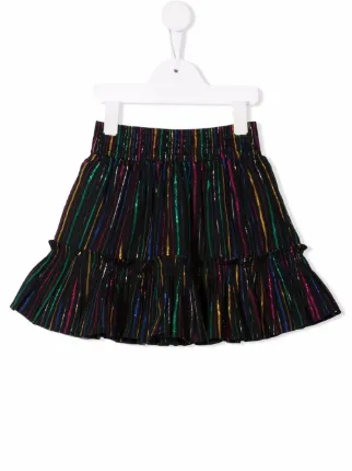 Stella McCartney Kids Rainbow Lurex Striped Skirt Black FARFETCH AO