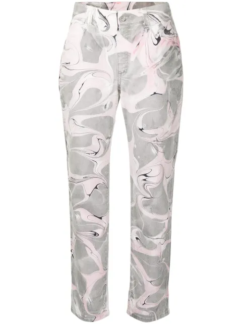 Stella McCartney jeans con estampado abstracto