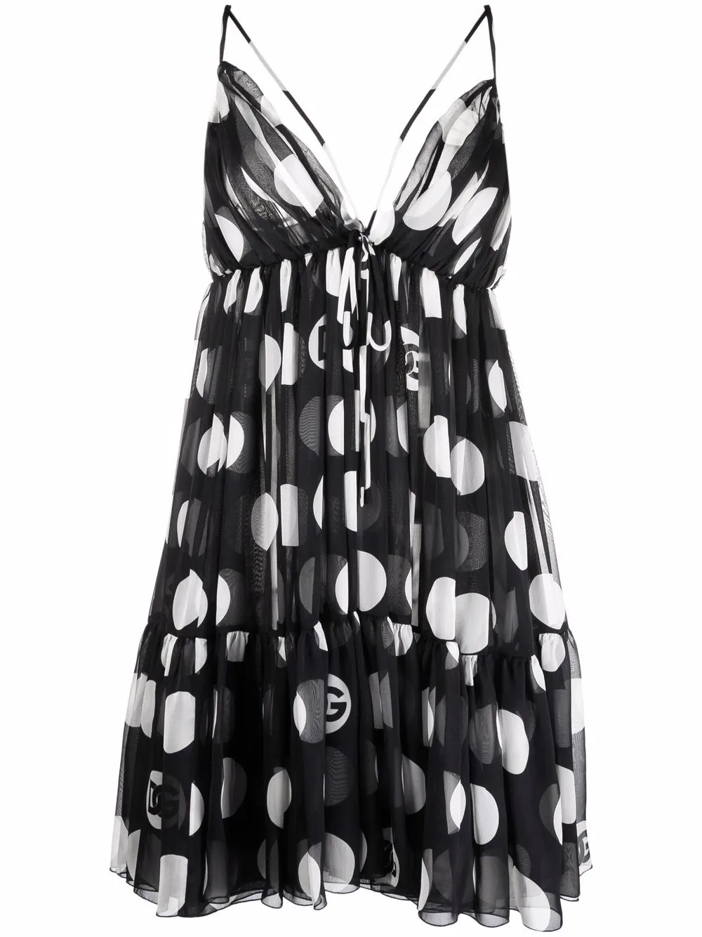 фото Dolce & gabbana платье мини в горох