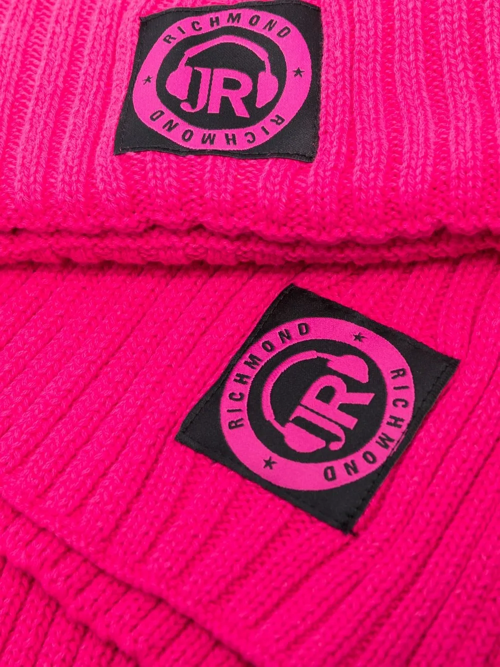 фото John richmond junior комплект из шапки и шарфа с нашивкой-логотипом