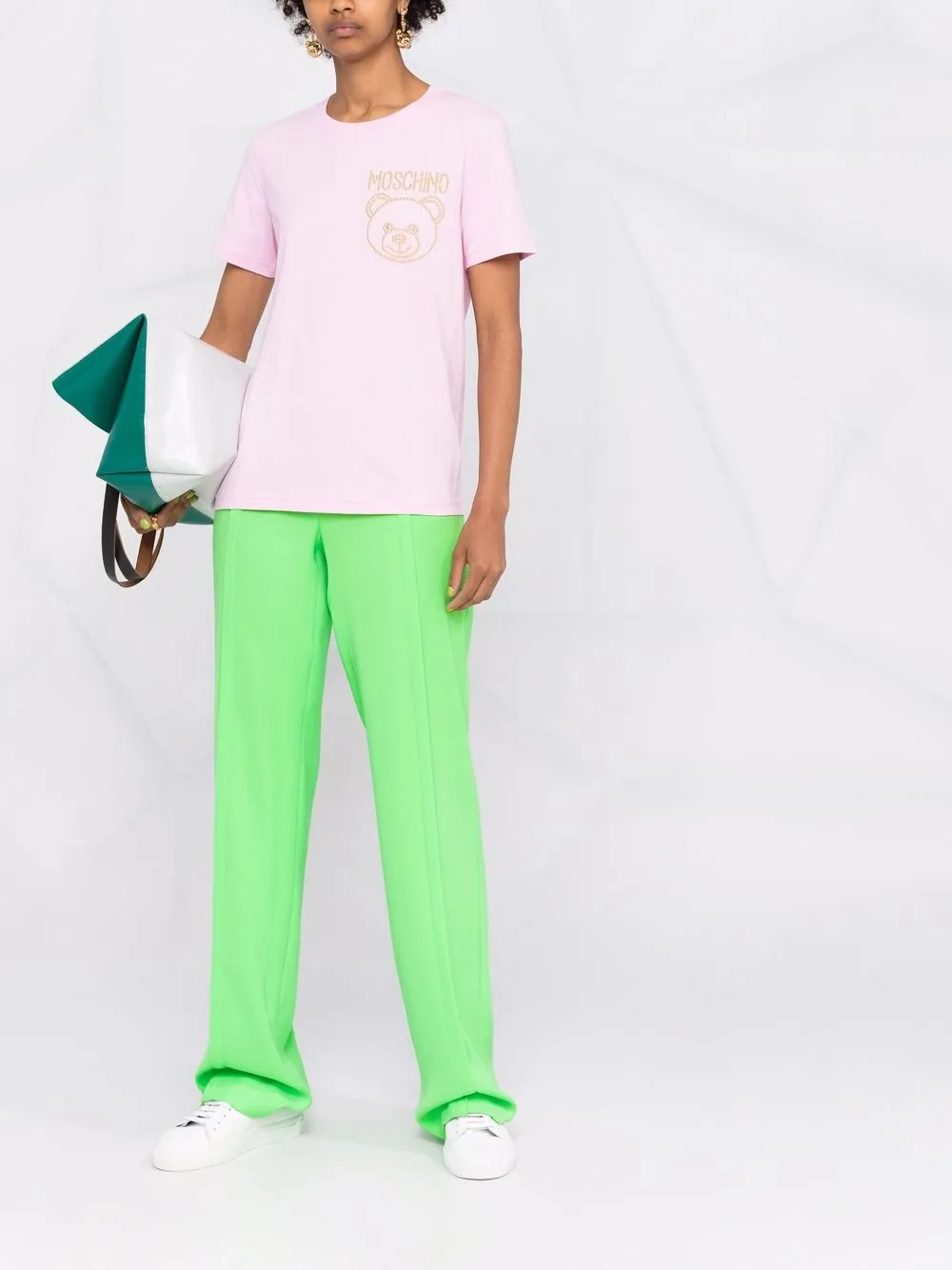 фото Moschino футболка с принтом teddy bear