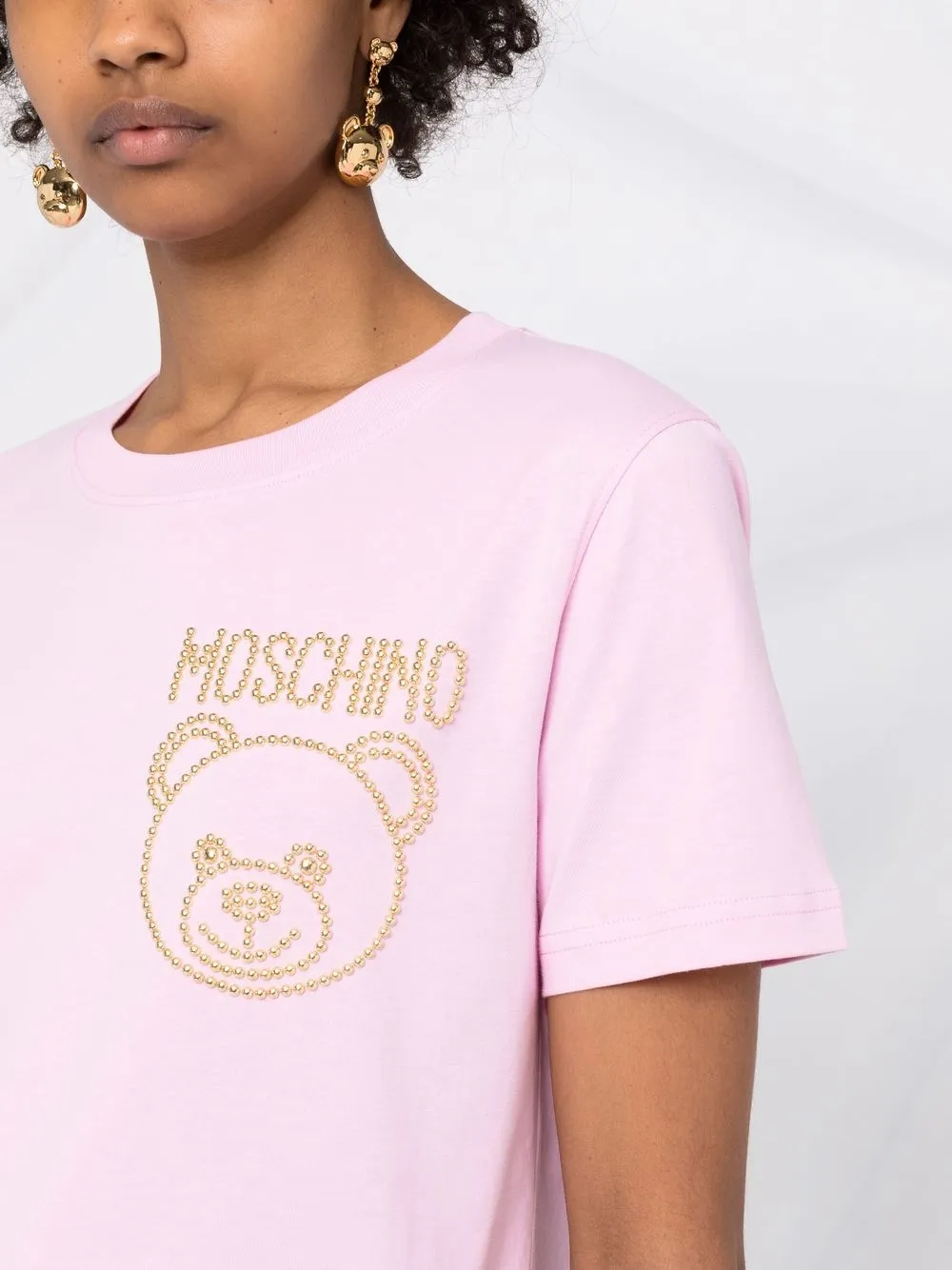 фото Moschino футболка с принтом teddy bear