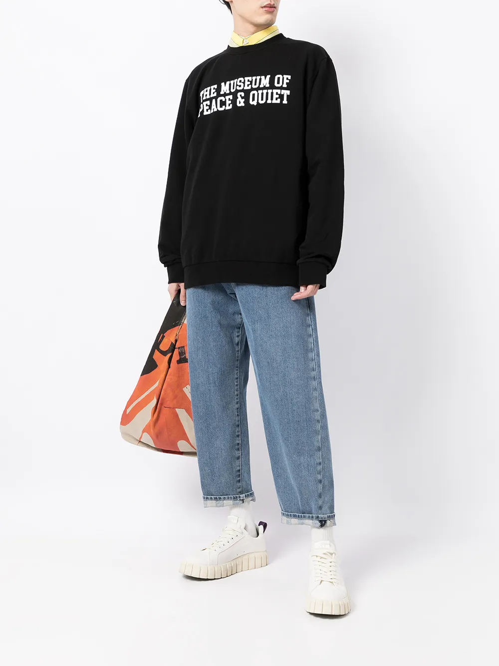 Museum Of Peace & Quiet Sweater met logoprint - Zwart