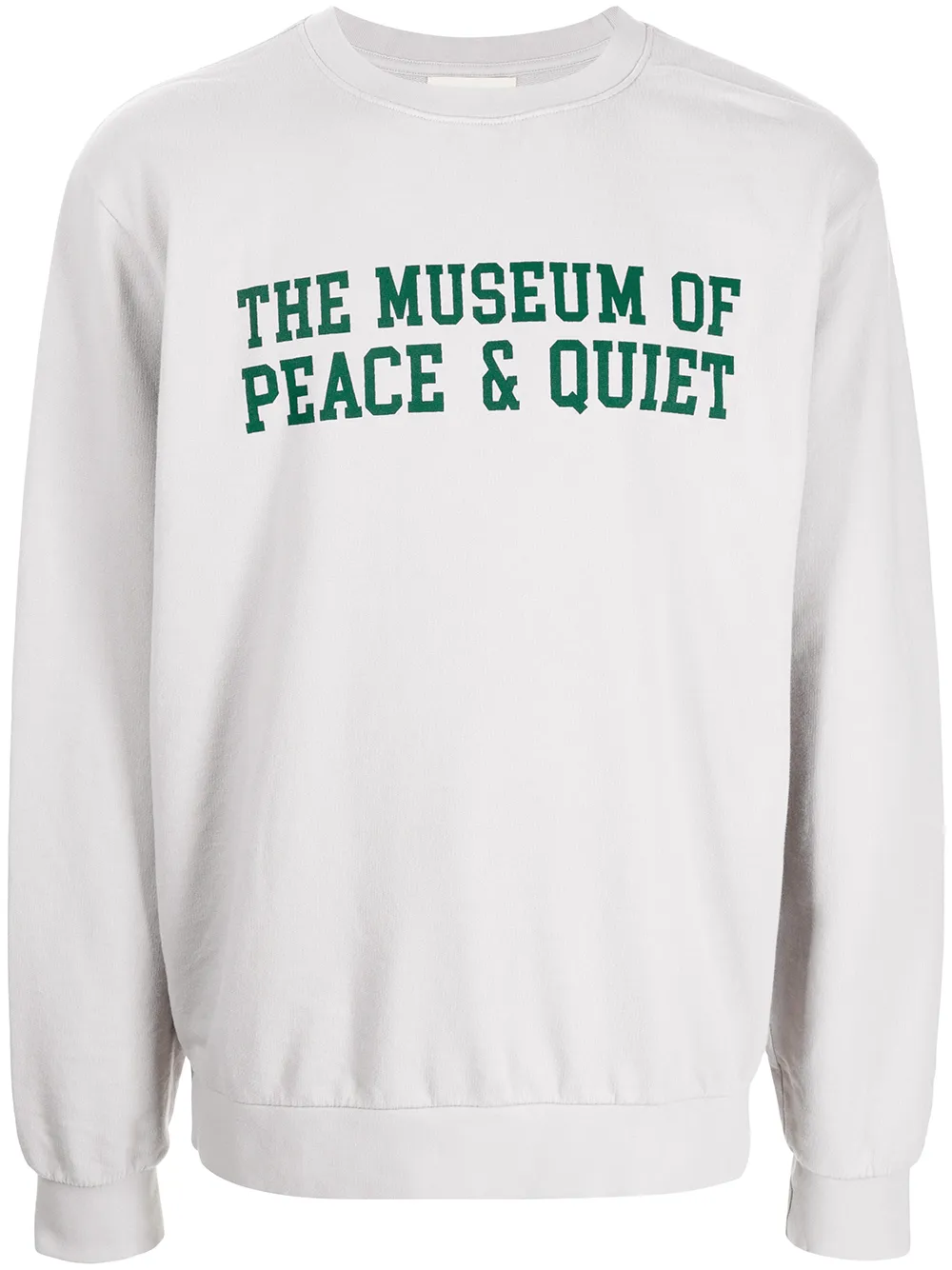 

Museum Of Peace & Quiet logo-print cotton sweatshirt - Neutrals