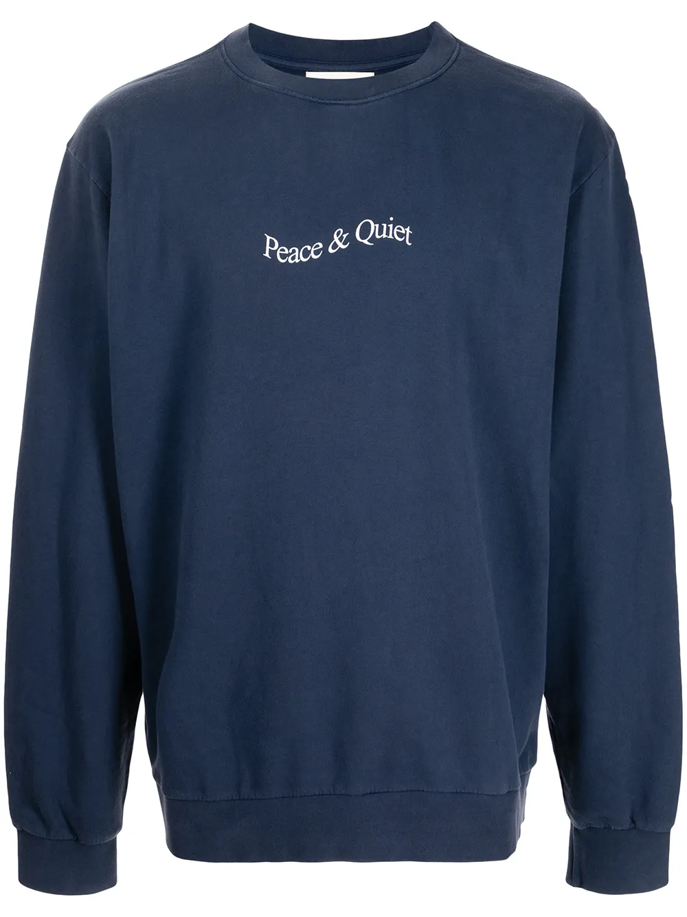 

Museum Of Peace & Quiet oversized logo-print cotton sweatshirt - Blue